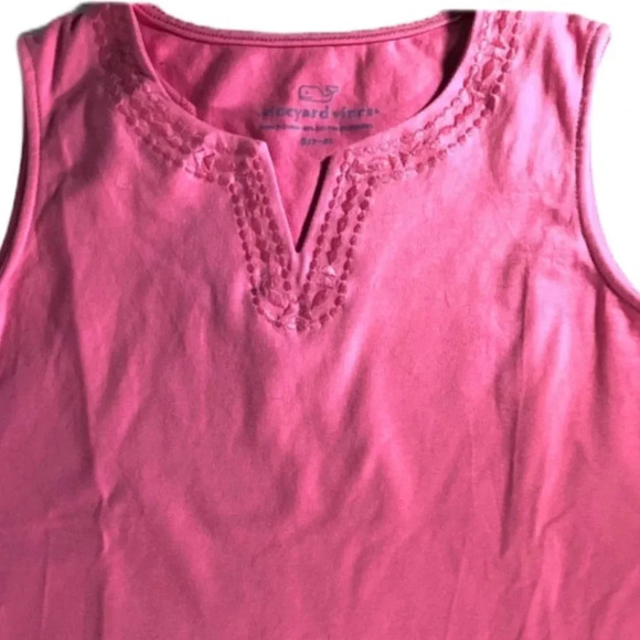 VINEYARD VINES EUC GIRLS PINK TOP SHIRT SUMMER CASUAL TANK TEE TSHIRT SIZE S 7 8 - Picture 4 of 4